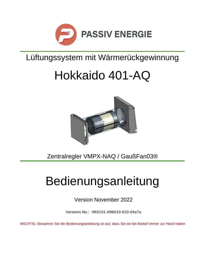 Cover
                            Bedienungsanleitung AQ